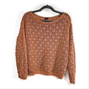 MOON & MADISON Womens Cropped knit sweater long sleeve Size Medium